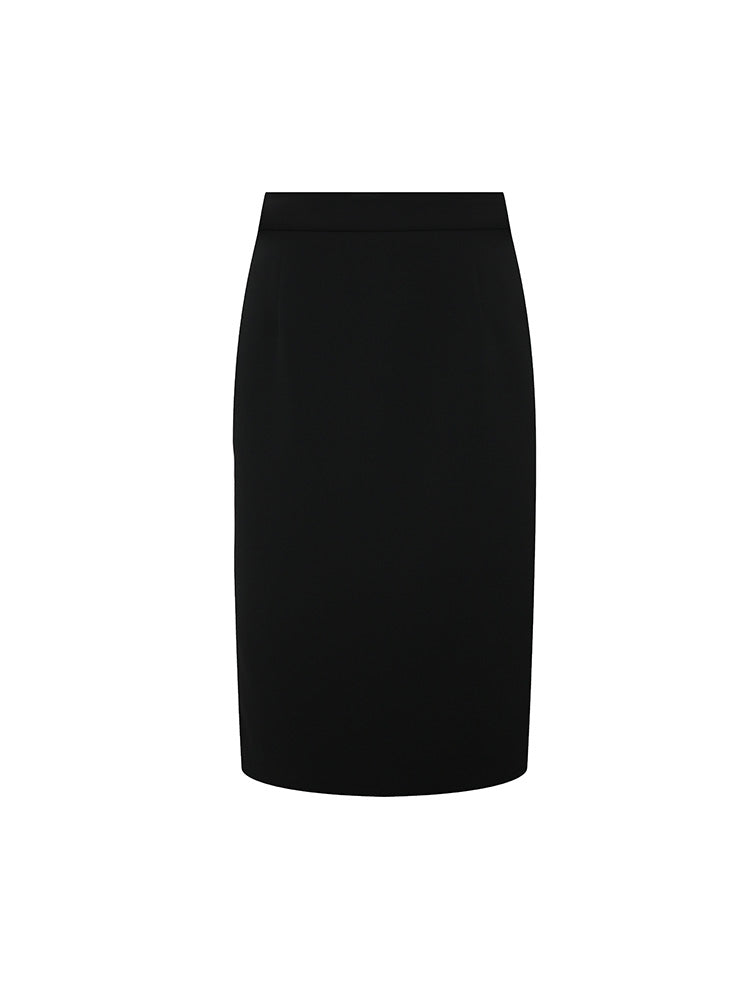Elegant Commute Black Bodycon Skirt