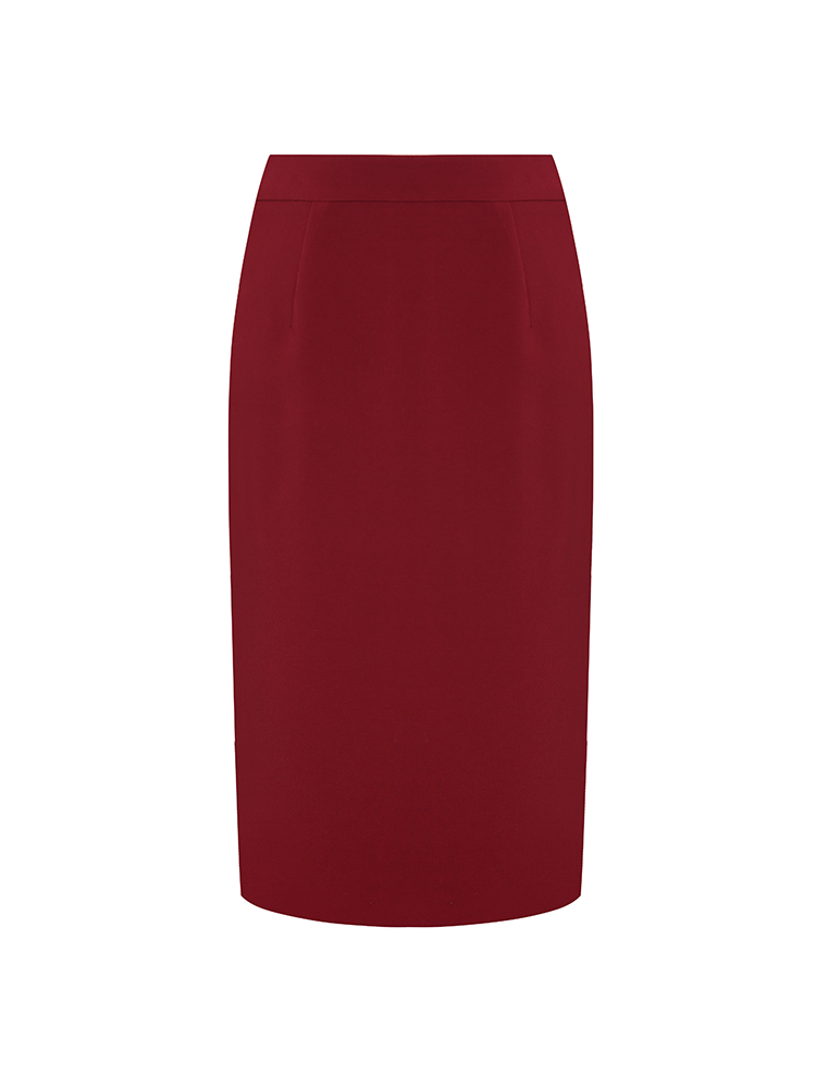 Burgundy Pencil Skirt