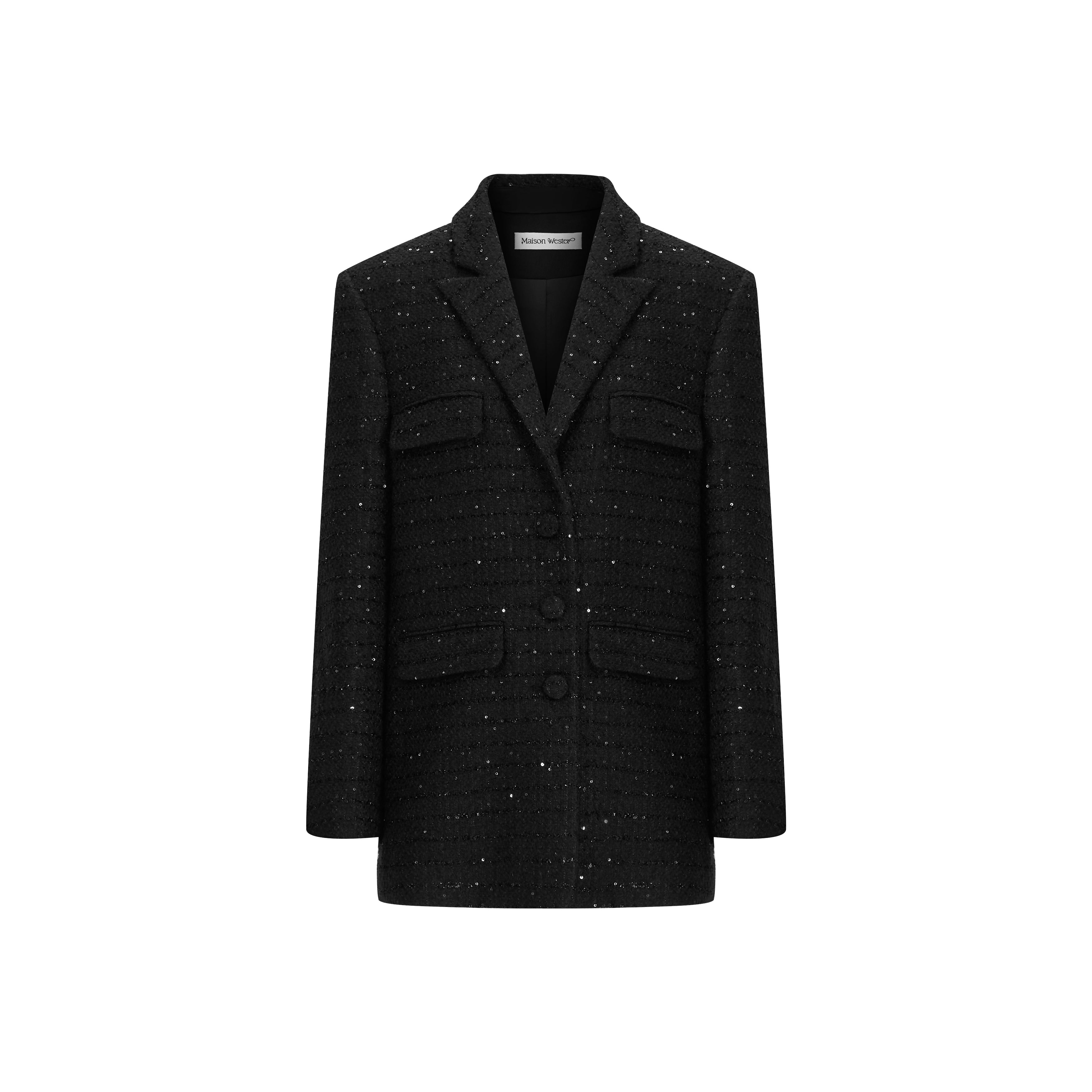 Sequined Tweed Loose Suit