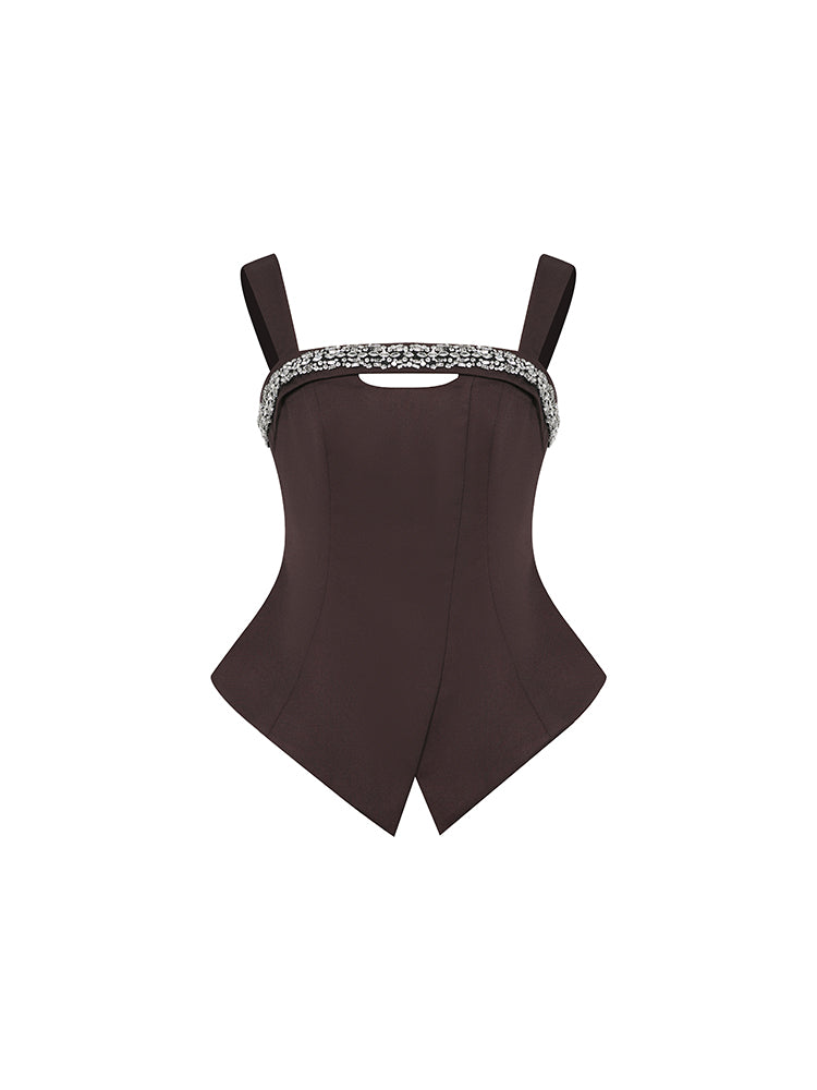 Rhinestone Strap Top