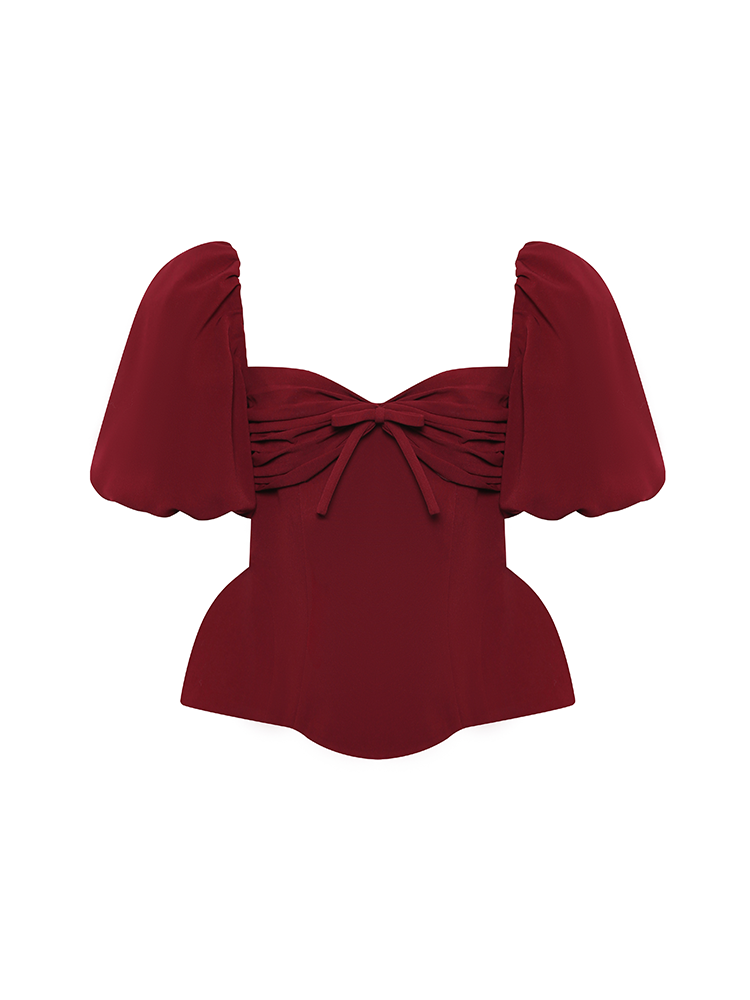 Burgundy Minimalist Shorts