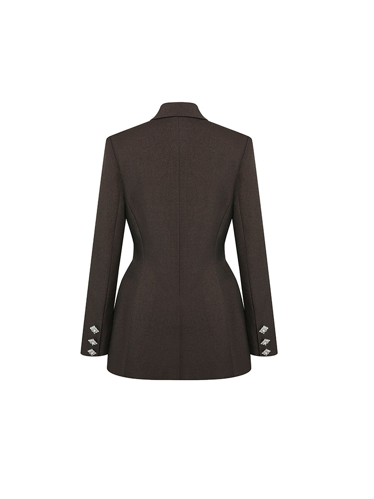 Retro Modern Rhinestone Blazer