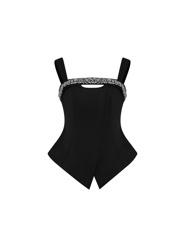 Rhinestone Strap Top