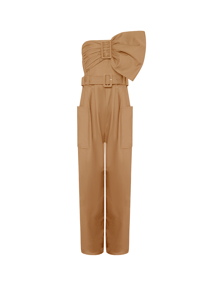 Bow Strapless jumpsuit