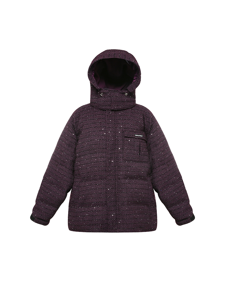 Tweed Oversized Down Jacket