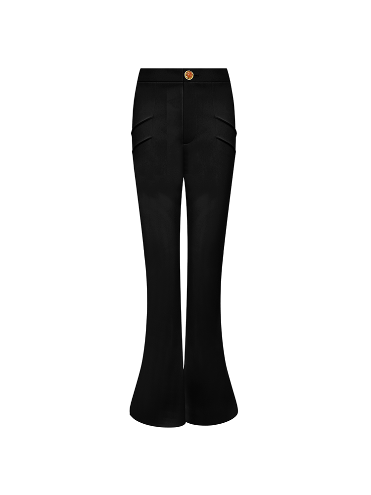 High-waisted flared pants