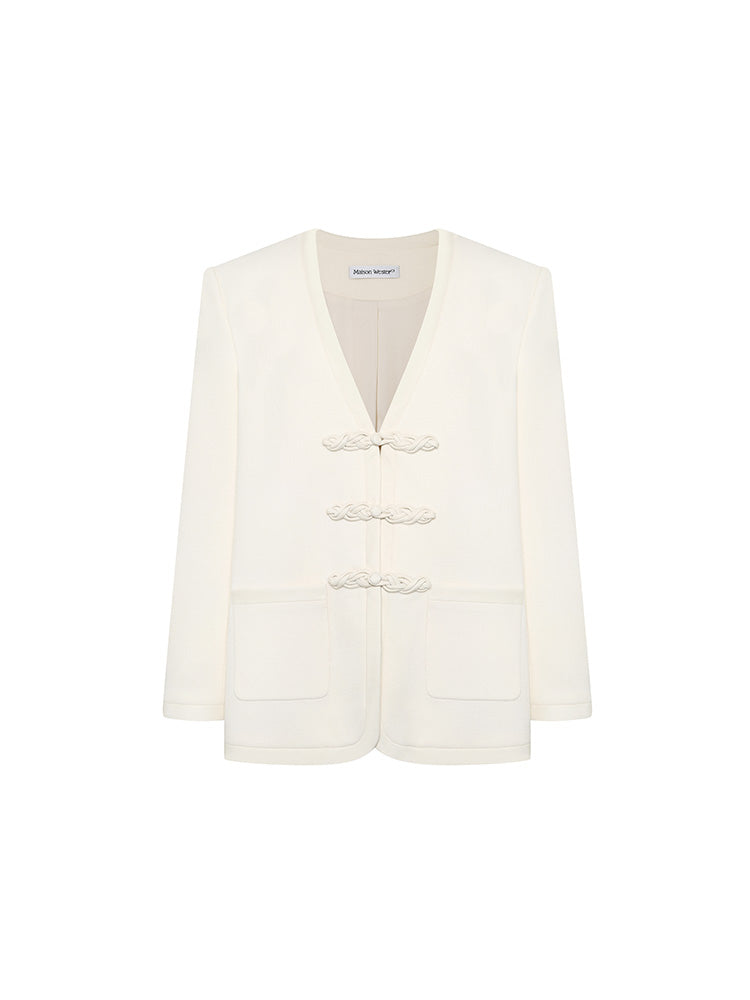 New Chinese Style Frog Button Coat
