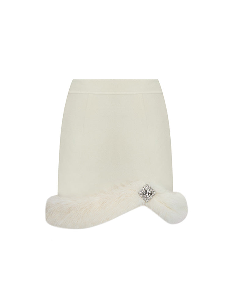 White Wool Skirt