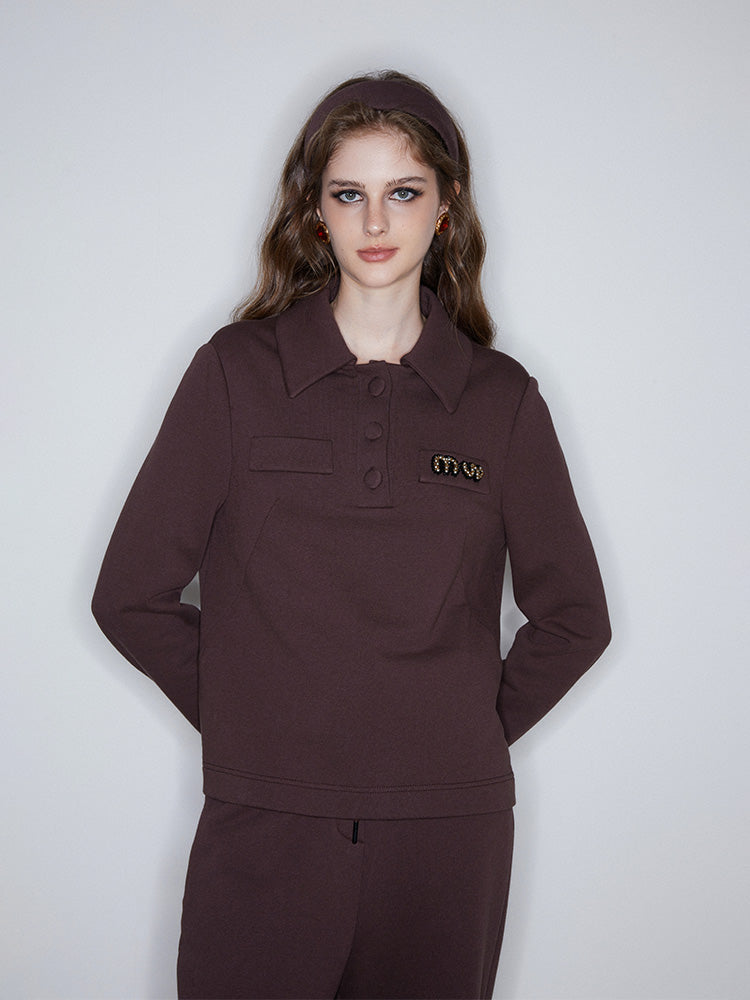 Polo Neck Sweatshirt