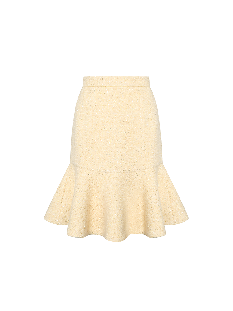 Yellow Tweed Skirt