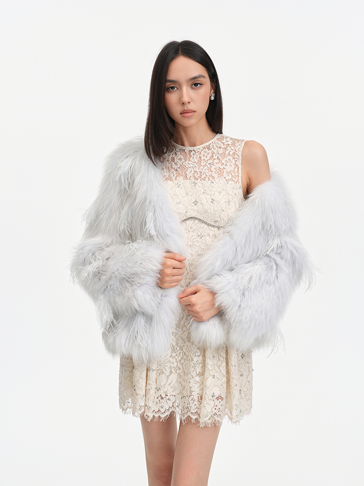 Short-Style Plush Faux Fur Coat
