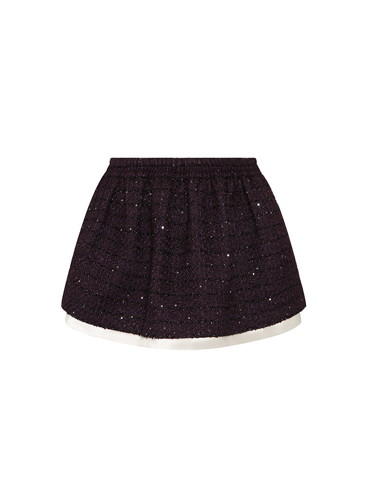 Tweed Sequin Skirt