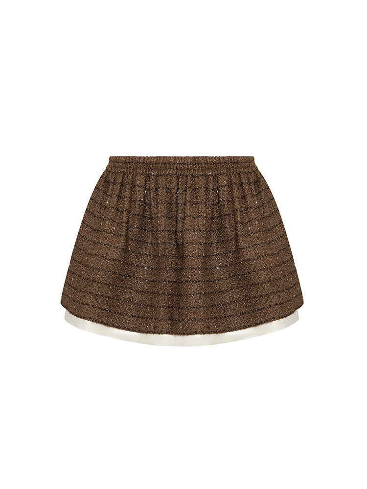 Tweed Sequin Skirt