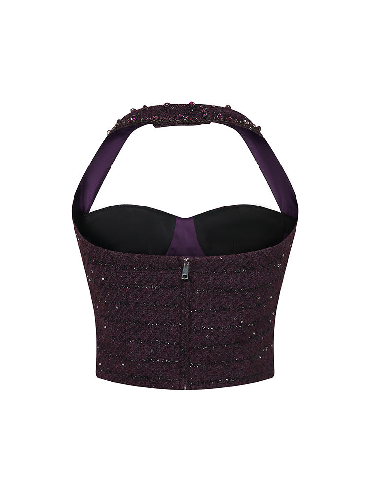 Sequin Halter Top