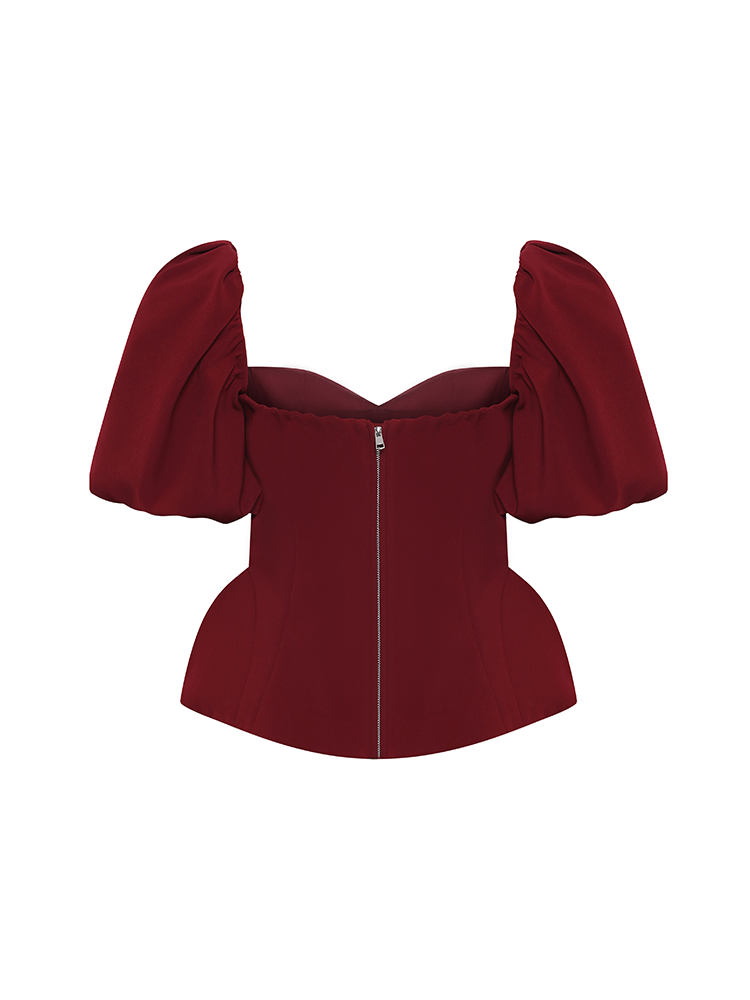 Burgundy Minimalist Shorts