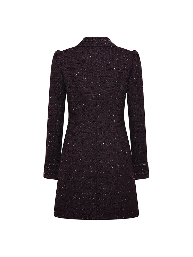 Long Fitted Jacket with Sequins