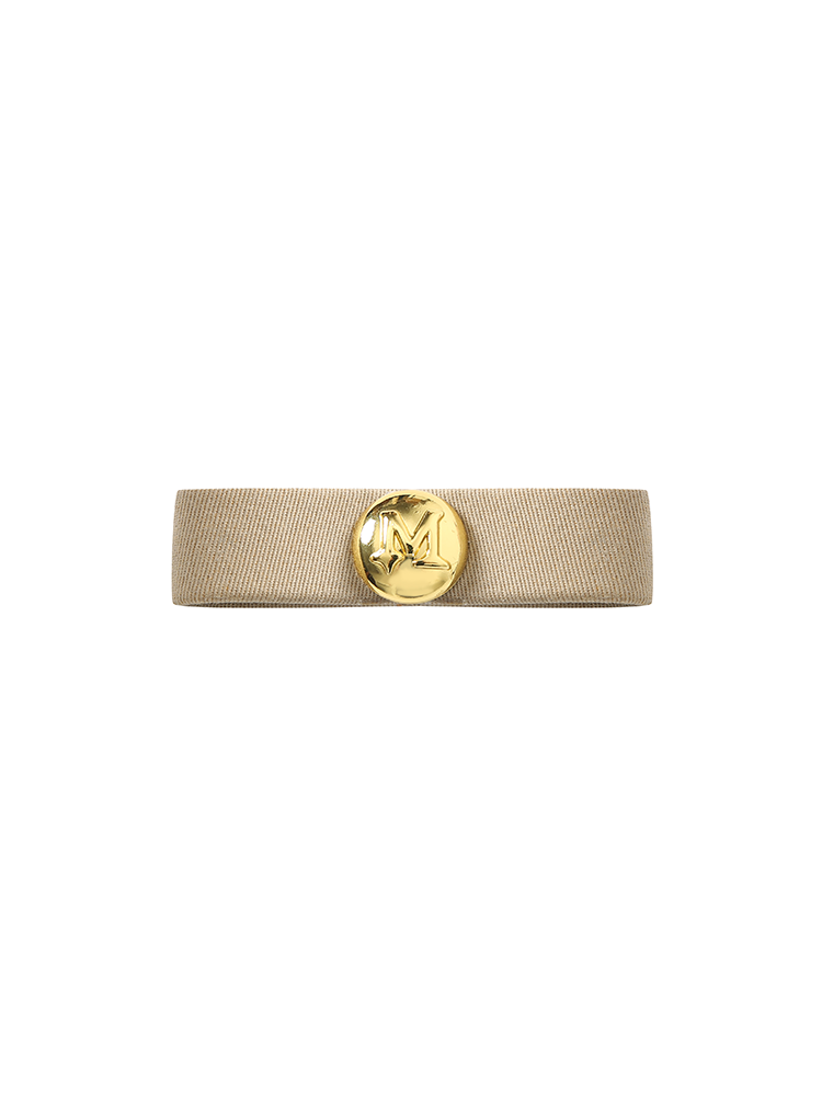 Gold Button Hair Clip