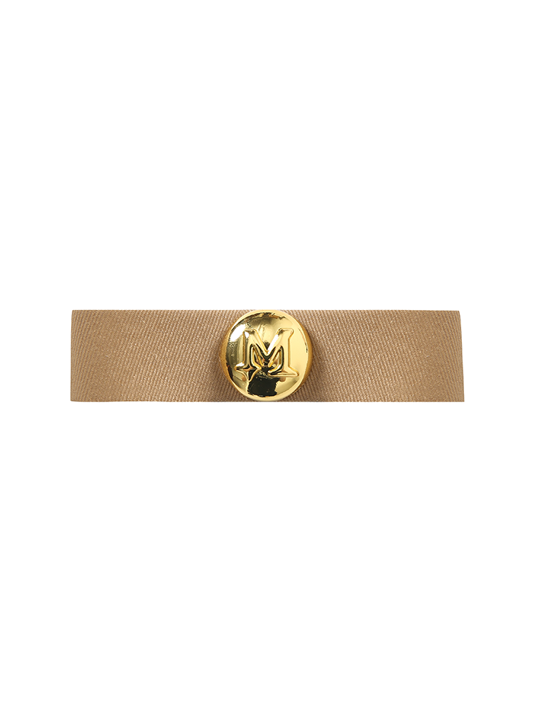 Gold Button Hair Clip