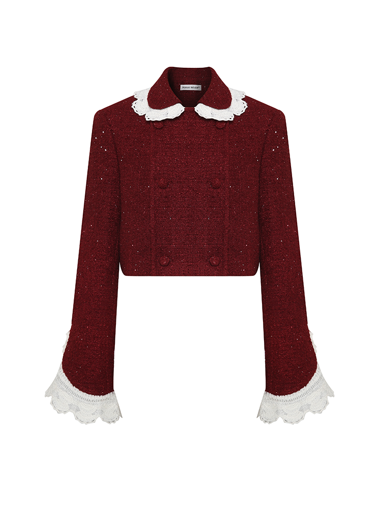 Patchwork White Lace Cropped Top