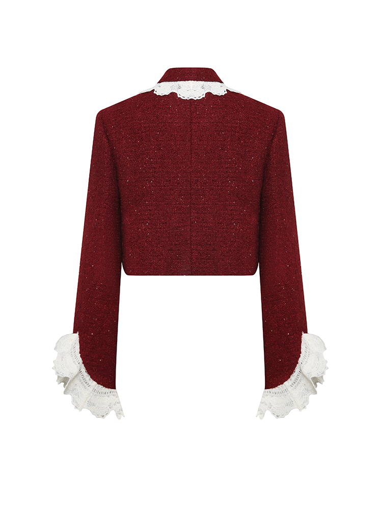 Patchwork White Lace Cropped Top