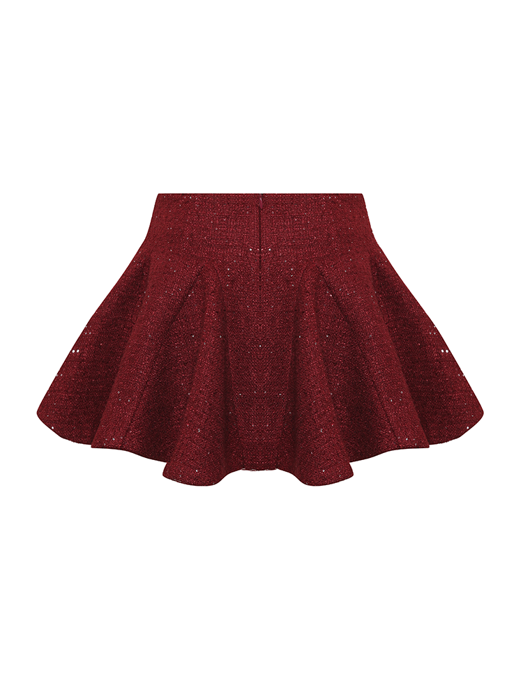 Wave A-line Mini Skirt