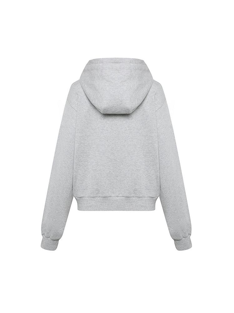 Gray Cotton Hoodie